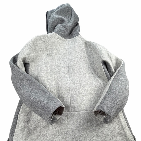 J.CREW Women's Italian Wool Stadium Cloth Cocoon Coat In Grey/Black Size 4 - Picture 12 of 13